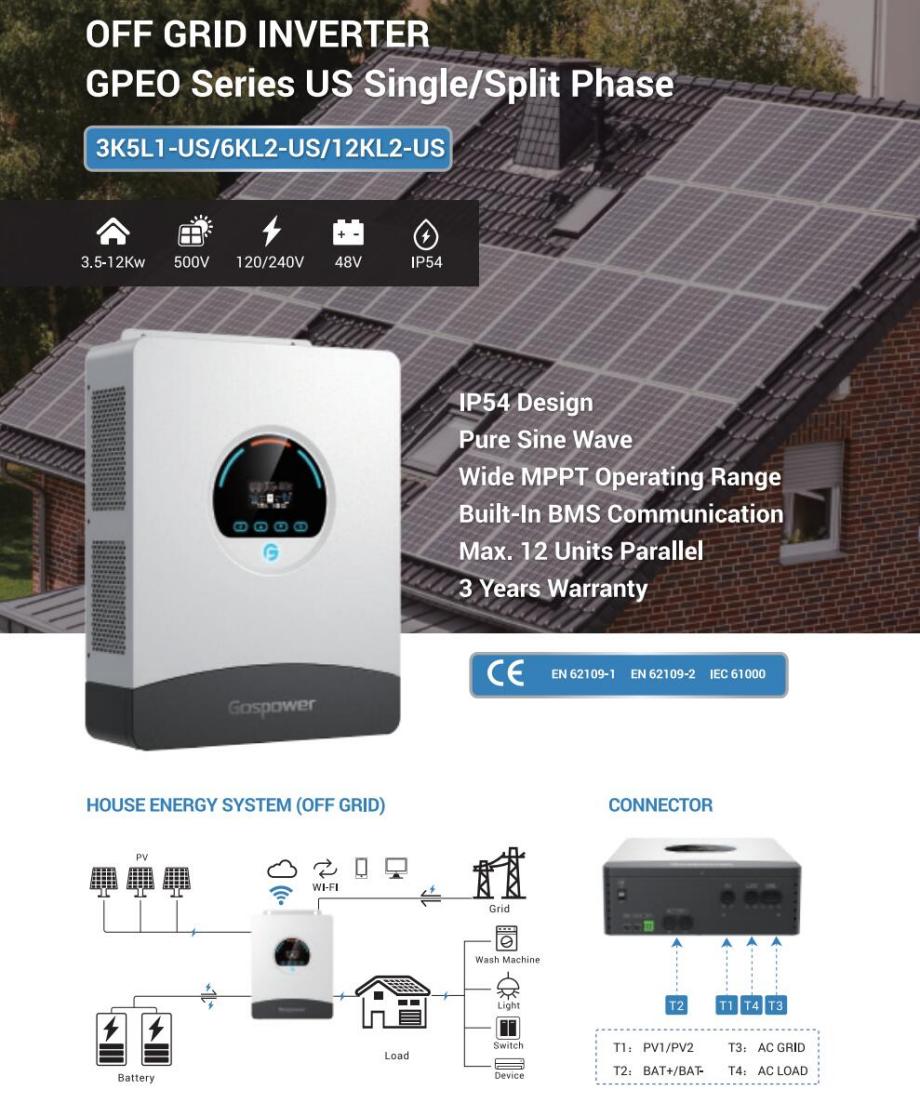 IP54 40A Residential Off-Grid Inverter